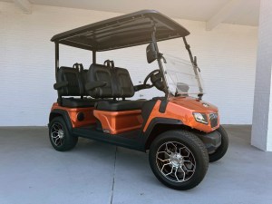 Evolution Ranger 4 Passenger Lithium Copper Golf Cart 01